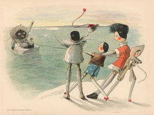 Ilustração para as aventuras polares de Golliwoggs