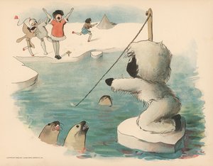 Ilustração para as aventuras polares de Golliwoggs