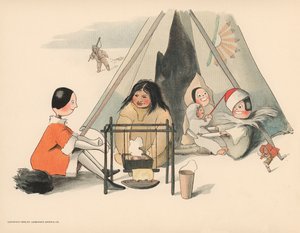 Ilustração para as aventuras polares de Golliwoggs