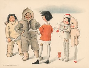 Ilustração para as aventuras polares de Golliwoggs