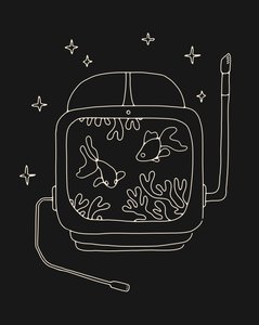 Capacete de Astronauta na Água de Florent Bodart