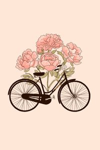 Bicicleta e flor : Paris, 2022 (digital) de Florent Bodart