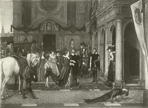 Maria de Médicis na casa Rubens (gravura)