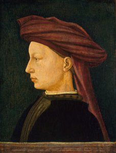 Retrato de perfil de um jovem de Florentine 15th Century