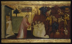 São Lourenço liberta almas do purgatório de Florentine Lorenzo di Niccolò Italian