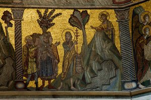 João Batista proclama Cristo (mosaico) de Florentine School