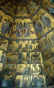 Mosaico no teto abobadado de St Johns Baptistry, Florença (mosaico) de Florentine School
