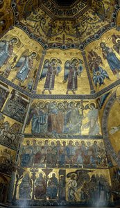 Mosaico no teto abobadado de St Johns Baptistry, Florença (mosaico)