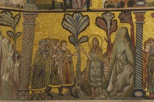 O sermão dos batistas (mosaico) de Florentine School