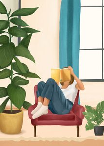 Um momento aconchegante de leitura de Flow Line