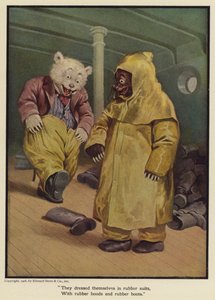 Vestiram-se em trajes de borracha, com capas de borracha e botas de borracha