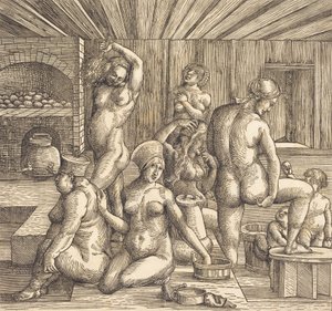 Banho Feminino, c. 15051510. de Follower of Albrecht Durer