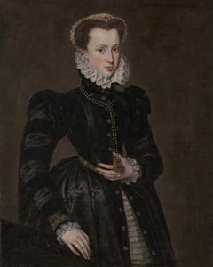 Retrato de uma dama da corte de Follower of Antonis Mor
