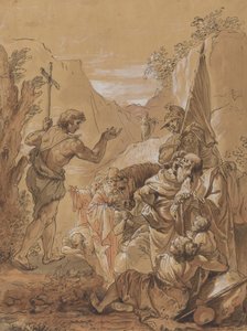 Pregação de João Batista no Deserto de Follower of Francesco Fontebasso