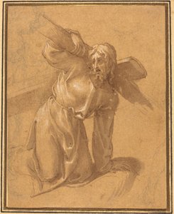 Cristo caindo sob a cruz de Follower of Francesco Salviati