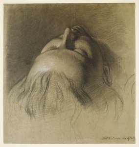 O sono de Parisina - estudo para chefe de Parisina de Ford Madox Brown