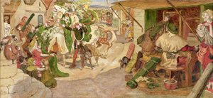 O estabelecimento dos tecelões flamengos em Manchester em 1363 de Ford Madox Brown