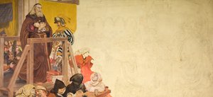 Wycliffe em seu julgamento, 1893. de Ford Madox Brown
