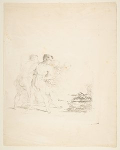 Homens cuspindo no fogo, ca. 1820-1850. de Formerly attributed to Goya