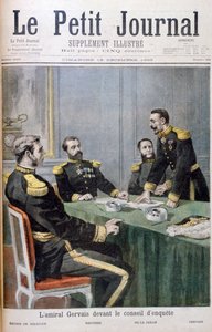 Almirante Gervais em frente ao conselho de investigação, 1895 de Fortuné Méaulle