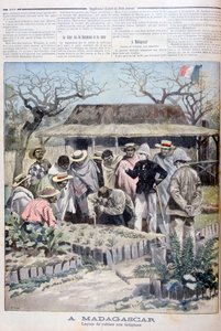 Lição agrícola para os povos indígenas de Madagascar, 1897 de Fortuné Méaulle