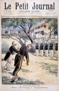 Execução por esquadrão de fuzilamento em Tananarive, Antananarivo, Madagascar, 1896 de Fortuné Méaulle