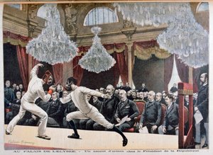 Esgrima em frente ao Presidente da República, Palais de lÉlysée, 1895