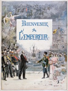 Nicolau II da Rússia e Félix Faure, Presidente da República Francesa, 1896 de Fortuné Méaulle