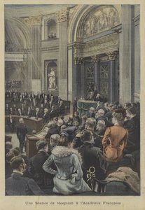 Uma sessão de recepção na Academie Francaise, Paris de Fortune Louis Meaulle