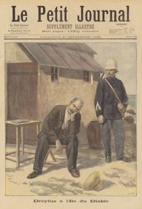 Alfred Dreyfus aprisionado na Ilha do Diabo