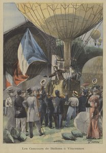 Corrida de Balão em Vincennes, Paris de Fortune Louis Meaulle
