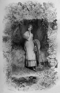 Fantine, ilustração do romance Os Miseráveis de Victor Hugo, gravura de Fortune Meaulle de Fortune Louis Meaulle