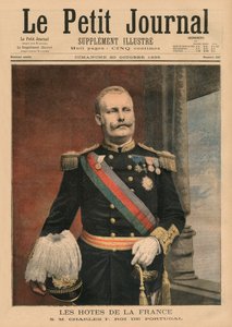 Apresentações francesas, Sua Majestade Carlos I, Rei de Portugal, ilustração da capa do &39;Le Petit Journal&39;, suplemento ilustrado, 20 de outubro de 1895