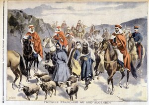 Vitória da França no Sul da Argélia - no "Le Petité Journal" de 28/03/1897 de Fortune Louis Meaulle