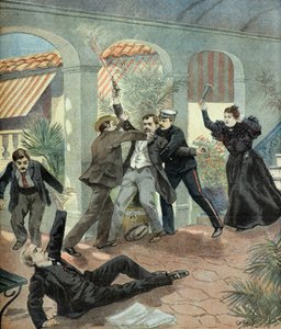 Assassinato de Antonio Canovas del Castillo pelo anarquista Michele Angiolillo