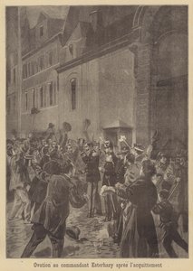 Ovação para Major Esterhazy após sua absolvição de Fortune Louis Meaulle