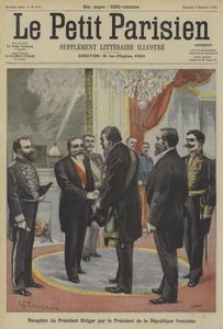 Presidente Emile Loubet da França recebendo Paul Kruger, ex-presidente da Transvaal