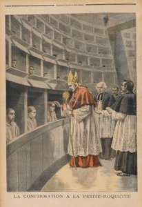 Confirmação religiosa na prisão de La Petite Roquette, do Le Petit Journal, 1º de novembro de 1896 de Fortune Louis Meaulle