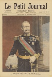 Visitas reais a França: Carlos I, Rei de Portugal (cor litho) de Fortune Louis Meaulle
