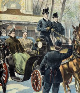 A regente holandesa Emma de Waldeck Pyrmont e a futura rainha Wilhelmine, Paris de Fortune Louis Meaulle