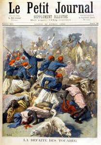 A derrota dos Tuaregues - no "Le Petite Journal" de 30/04/1894 de Fortune Louis Meaulle