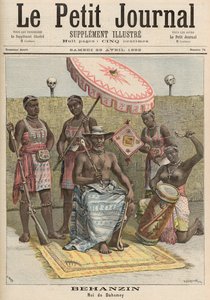 Behanzin (1844-1906) Rei do Daomé, de &39;Le Petit Journal&39;, 23 de abril de 1892