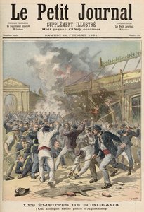 Eventos em Bordeaux: Queimando um quiosque na Place d&39;Aquitaine, de &39;Le Petit Journal&39;, 11 de julho de 1891