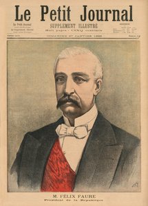 Felix Faure, Presidente da República Francesa, ilustração da capa do &39;Le Petit Journal&39;, suplemento ilustrado, 27 de janeiro de 1895