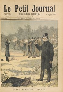 O duelo entre Paul Deroulede (1846-1914) e Georges Clemenceau (1841-1929) ilustração de &39;Le Petit Journal&39;, 7 de janeiro de 1893