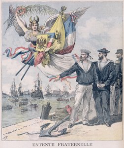 A Entente Franco-Russa, ilustração de &39;Le Petit Journal&39;, 30 de setembro de 1893 de Fortune Louis Meaulle and Henri Meyer