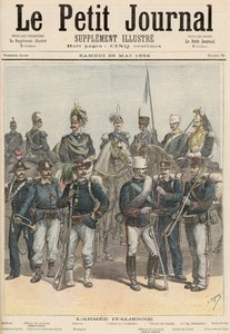 O Exército Italiano, de &39;Le Petit Journal&39;, 28 de maio de 1892 (cor lito) de Fortune Louis Meaulle and Henri Meyer