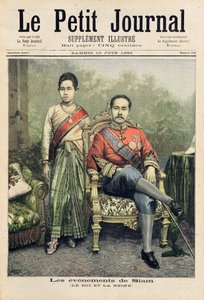 O rei e a rainha do Sião, ilustração de &39;Le Petit Journal&39;, 10 de junho de 1893