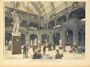 O Pavilhão da Nova Escultura no Palais de l&39;Industrie, de &39;Le Petit Journal&39;, 21 de maio de 1892 de Fortune Louis Meaulle and Henri Meyer
