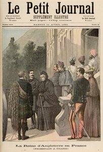 A Rainha da Inglaterra na França: Um Passeio em Grasse, de &39;Le Petit Journal&39;, 11 de abril de 1891 de Fortune Louis Meaulle and Henri Meyer